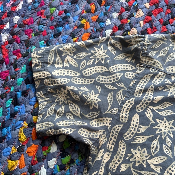 Pendleton Slate Blue & Tan Hawaiian Button Up Camp Shirt Mens Size Medium Summer - Picture 11 of 16